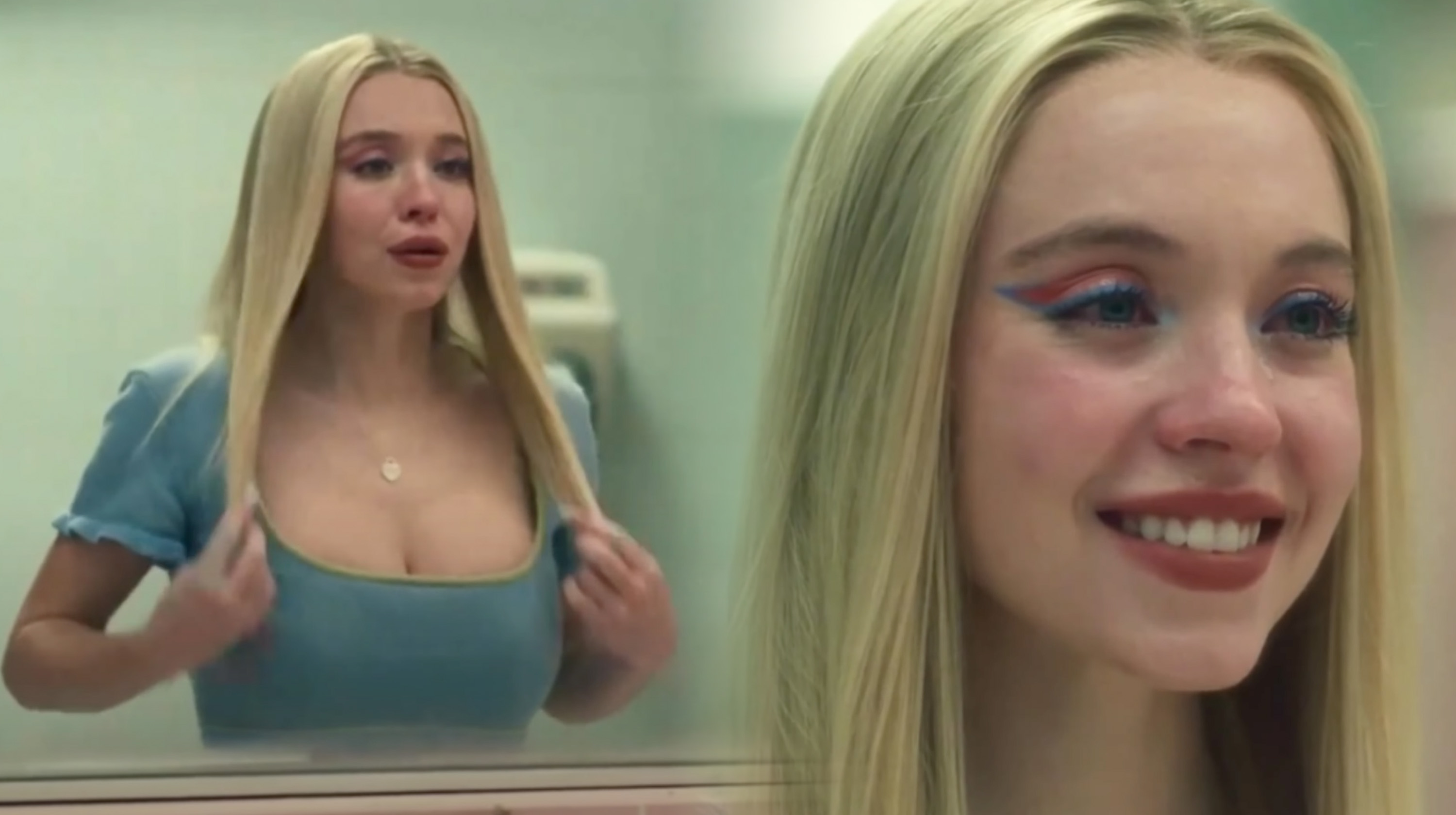 Cassie Crying In Bathroom Mirror / My Girlfriend Listening To Me In The Shower