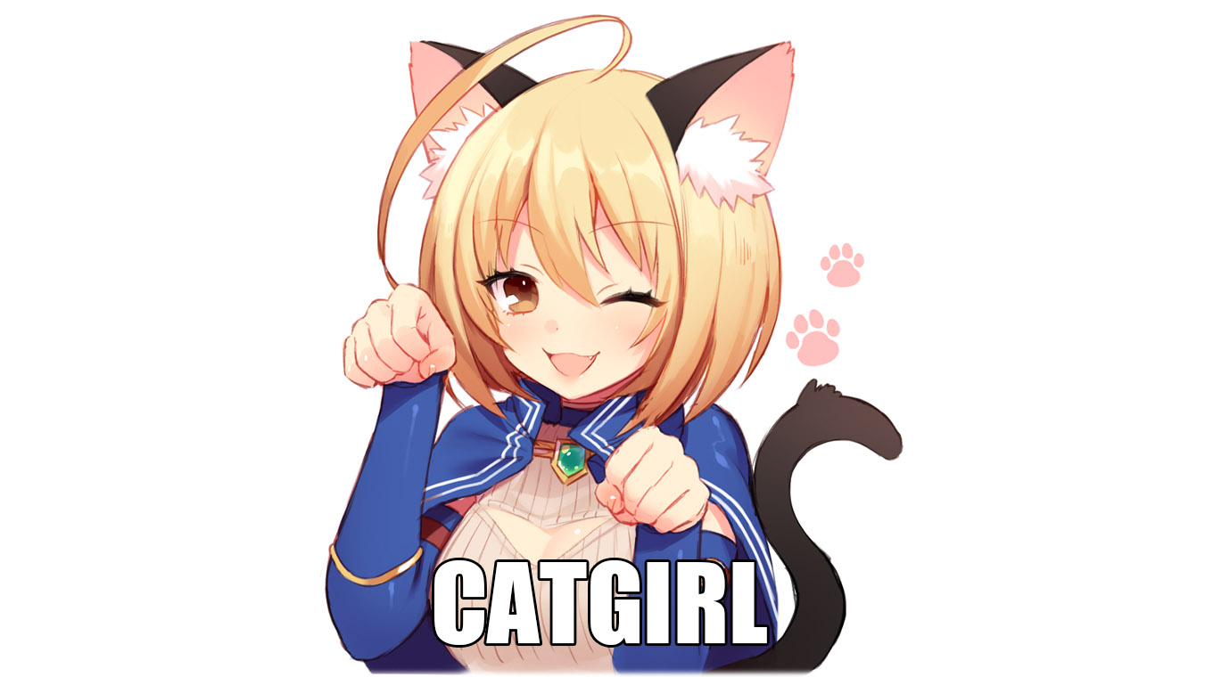 Cat Girl Meme Template