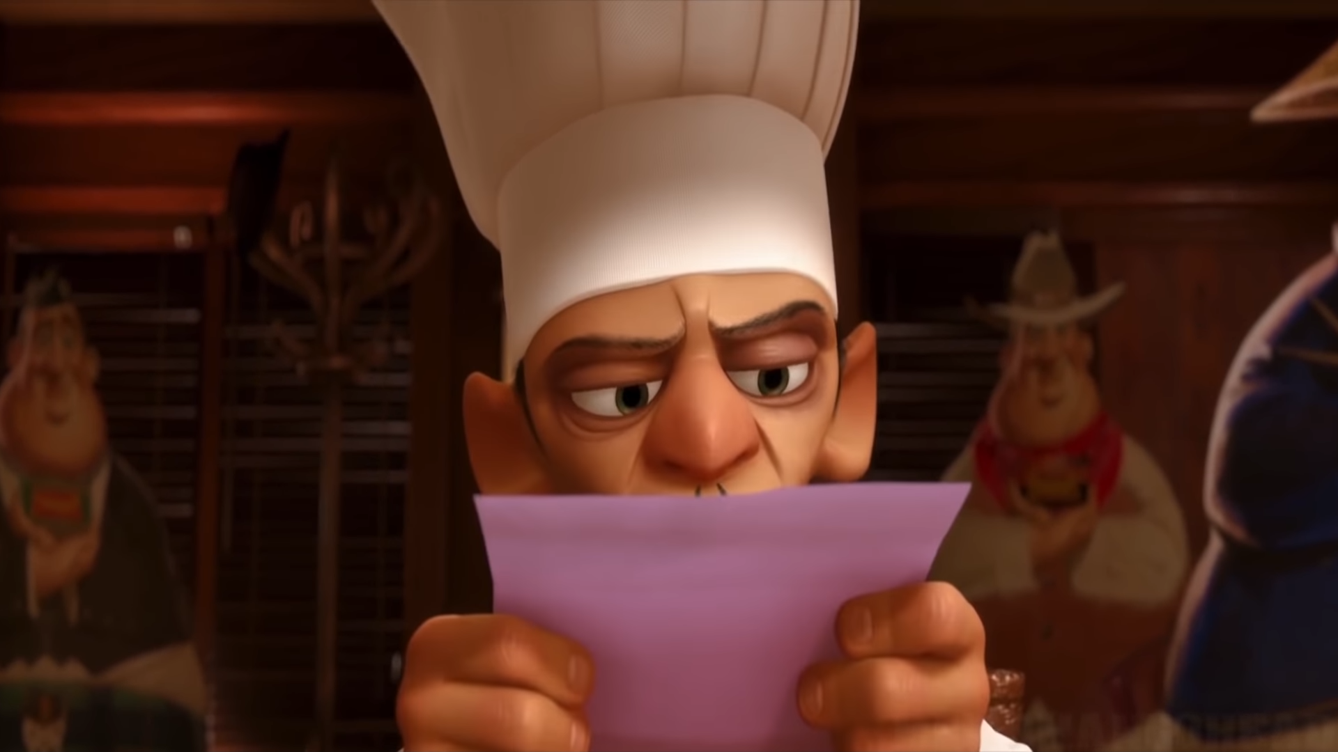 Chef Skinner Reading a Letter