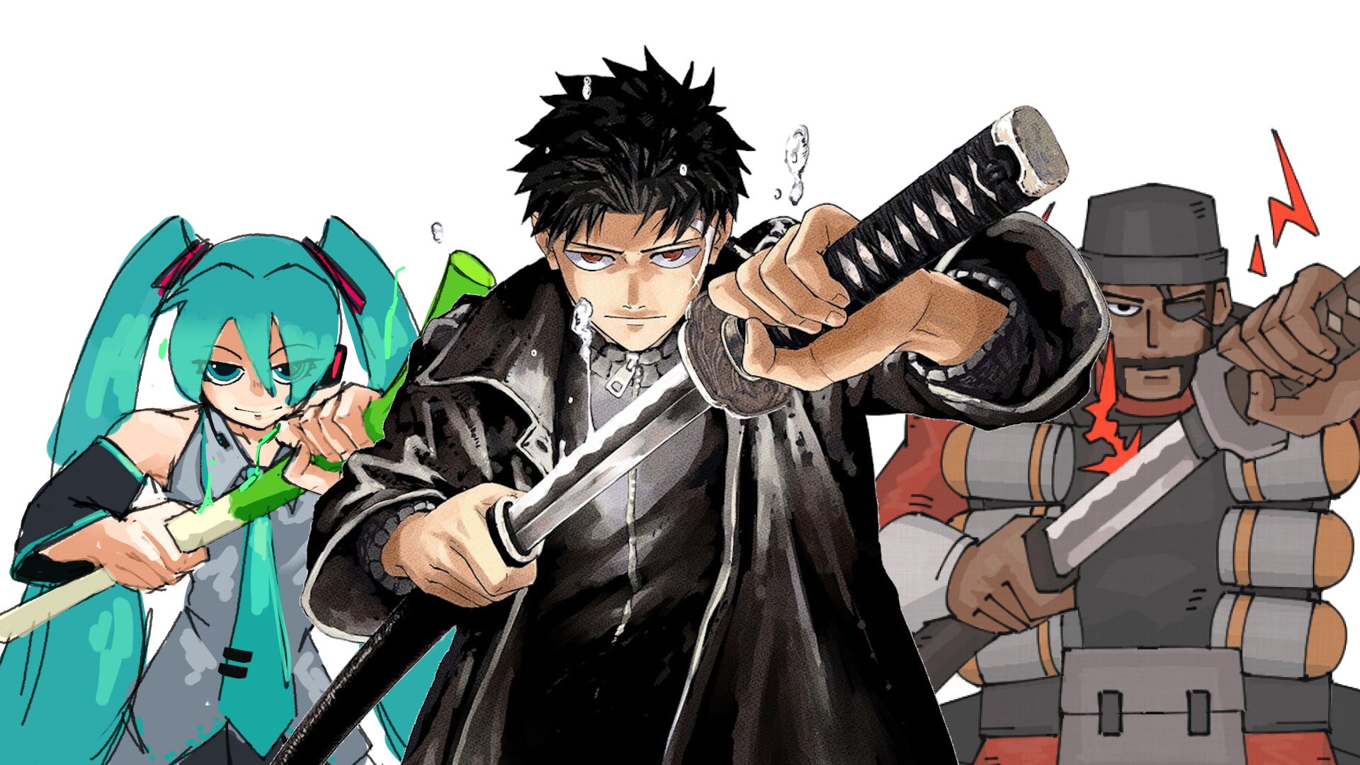 Chihiro Unsheathing a Katana Meme Template