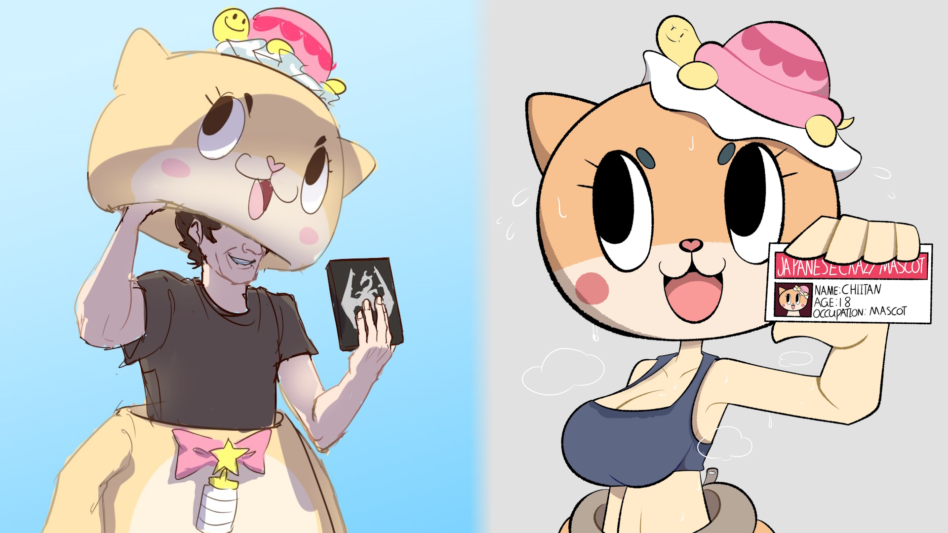 Chiitan Removing the Costume Meme Template