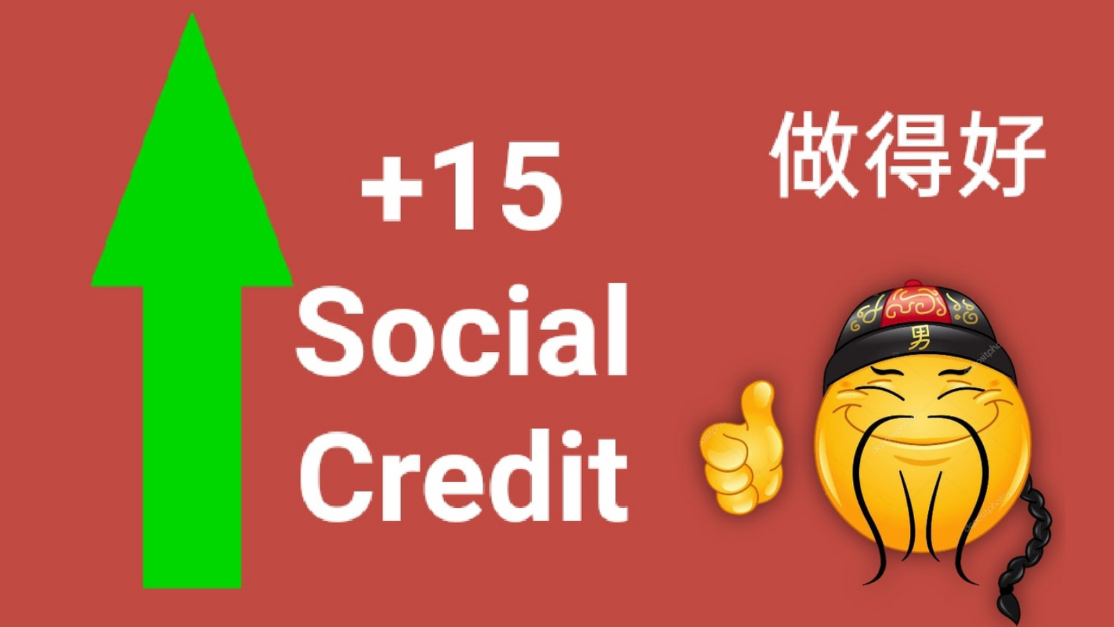 China's Social Credit System / +15 Social Credit Meme Template