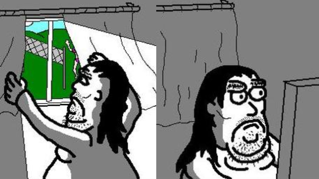 Closing the Curtains Meme Template