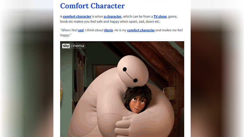 Comfort Character Meme Template