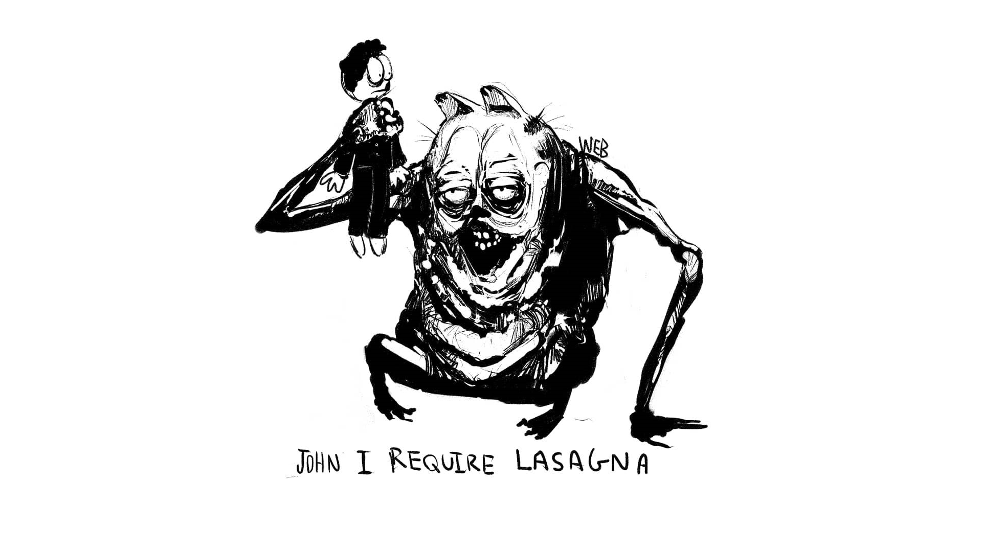 Creepy Garfield / Gorefield Meme Template