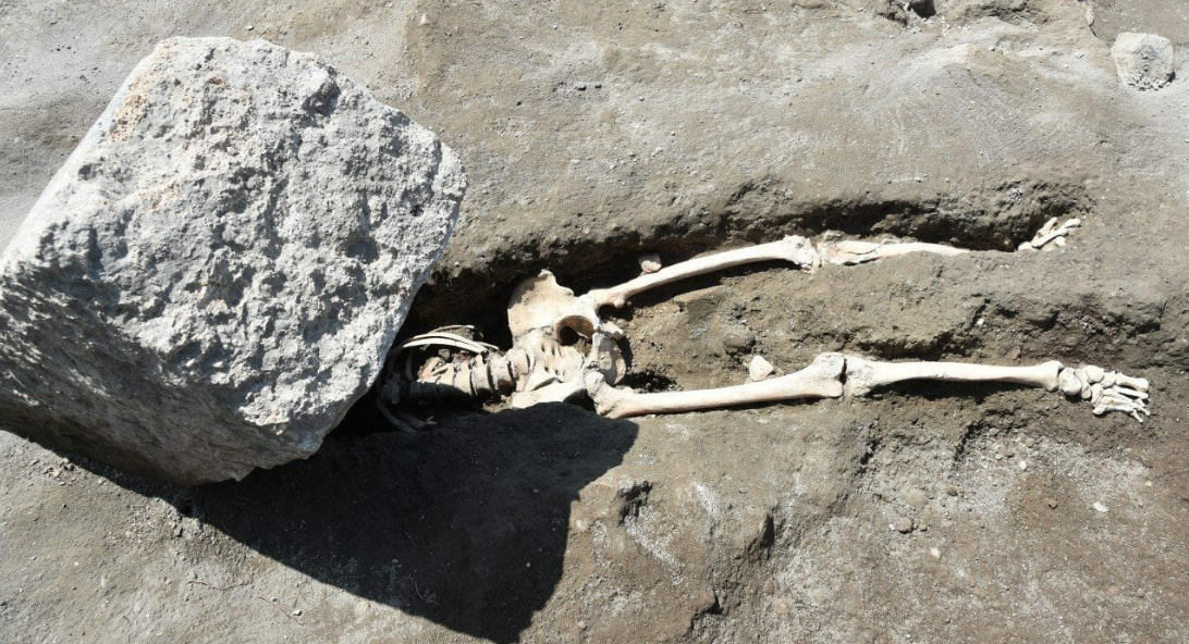 Crushed Pompeii Skeleton