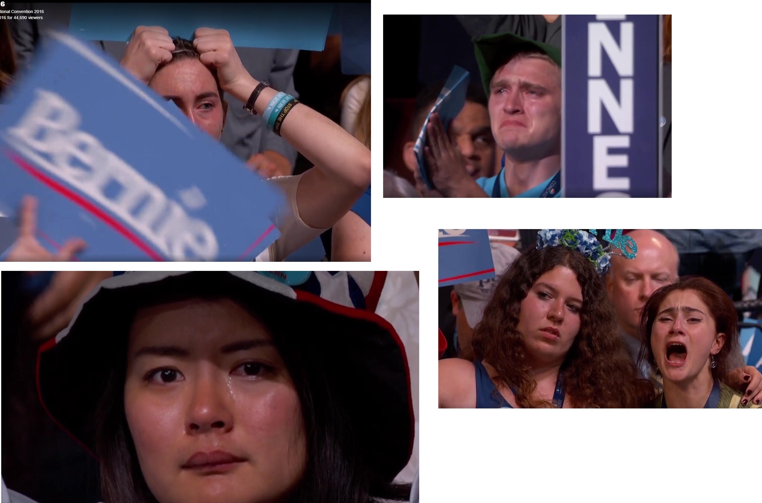 Crying Bernie Sanders Supporters Meme Template