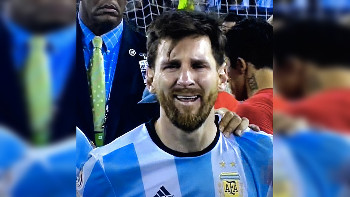 Crying Messi Meme Template