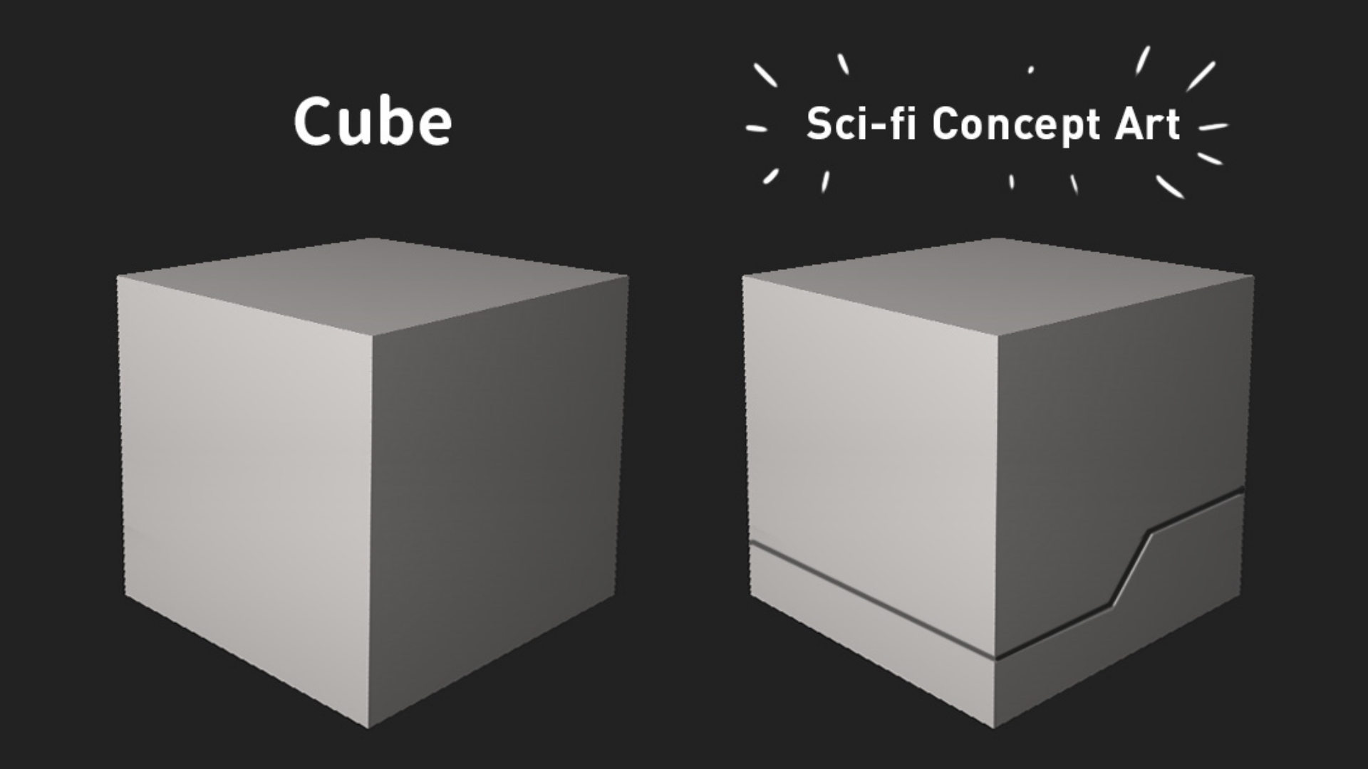 Cube vs. Sci-Fi Concept Art