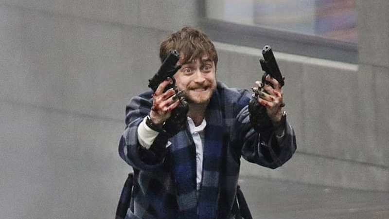 Daniel Radcliffe Holding Two Guns Meme Template