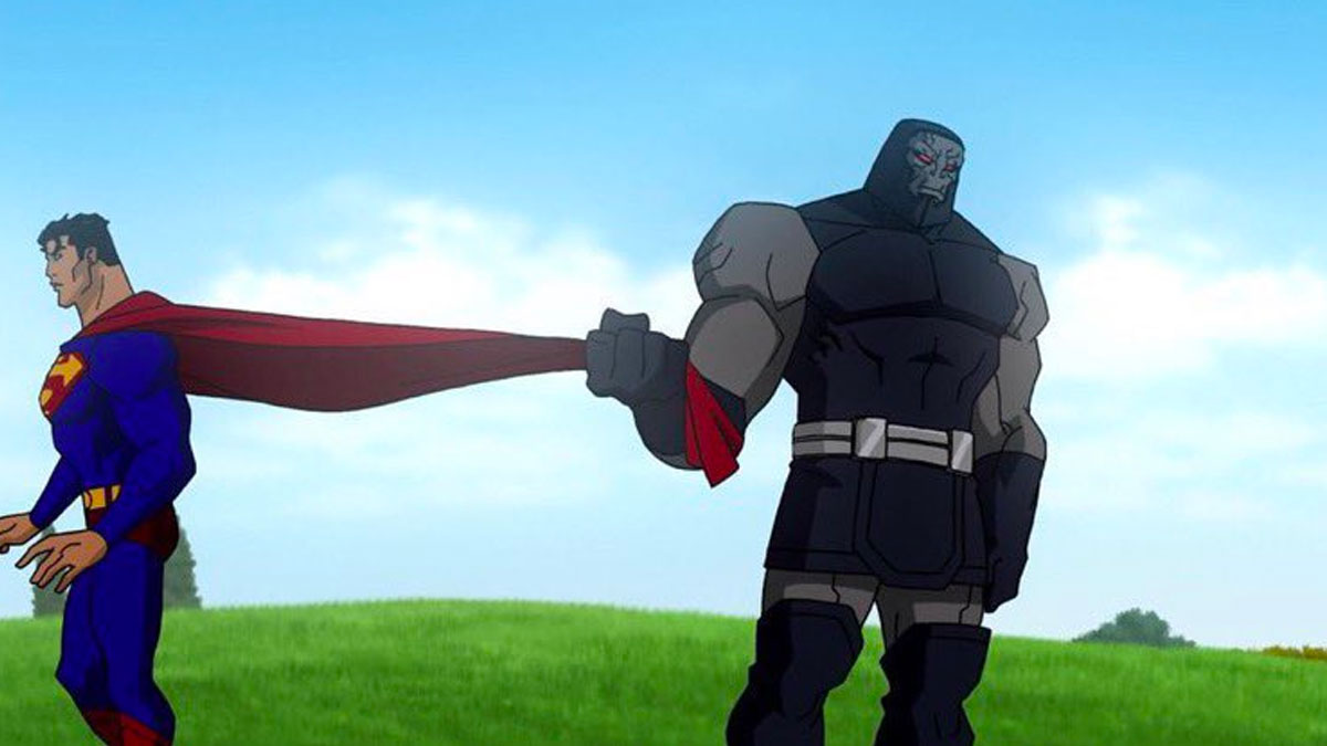 Darkseid Pulling Superman's Cape