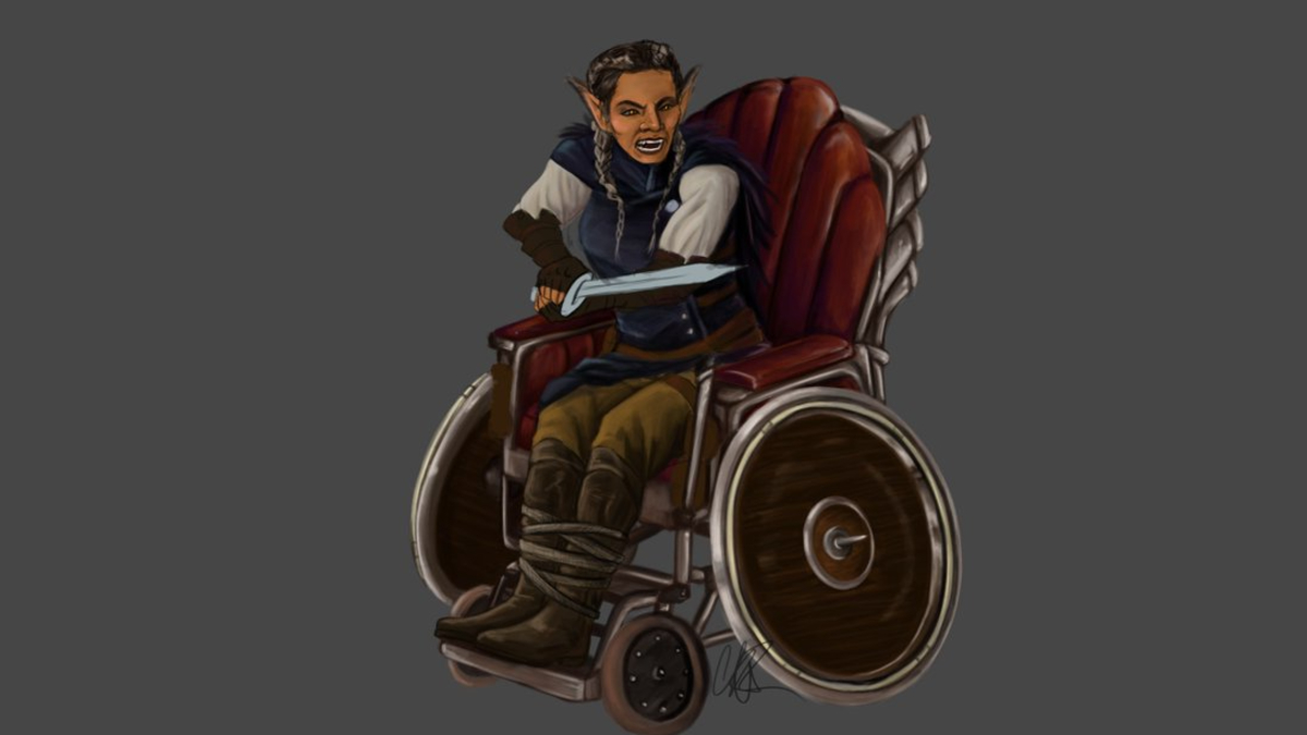 D&D Combat Wheelchair Meme Template