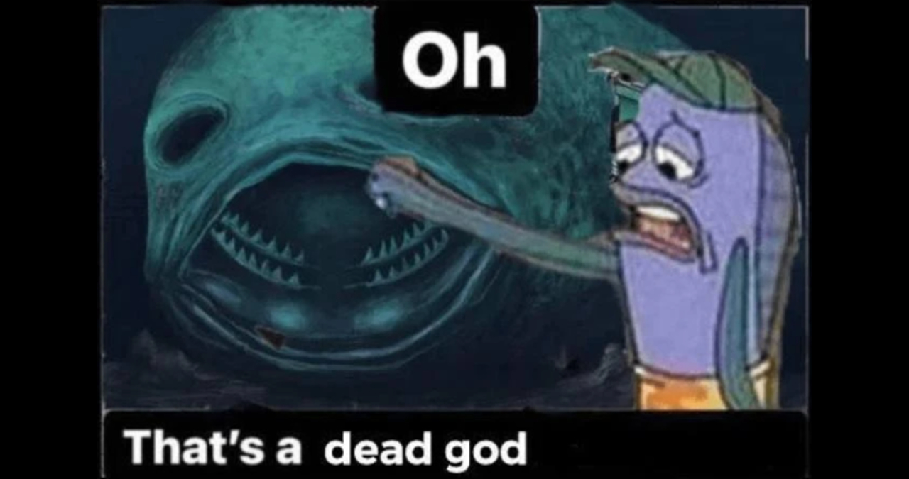 Dead God at the Bottom of the Mariana Trench Meme Template