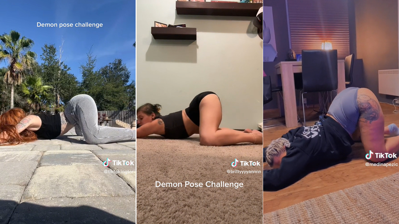 Demon Pose Challenge Meme Template