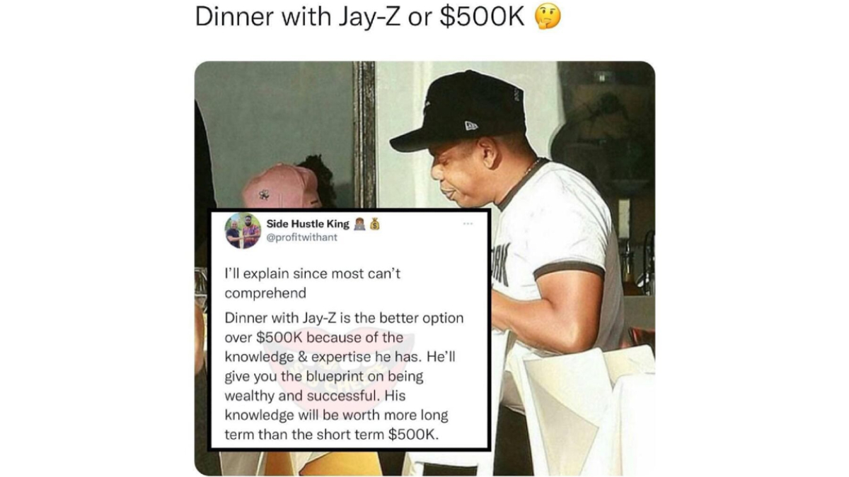 Dinner With Jay-Z Or $500k Meme Template