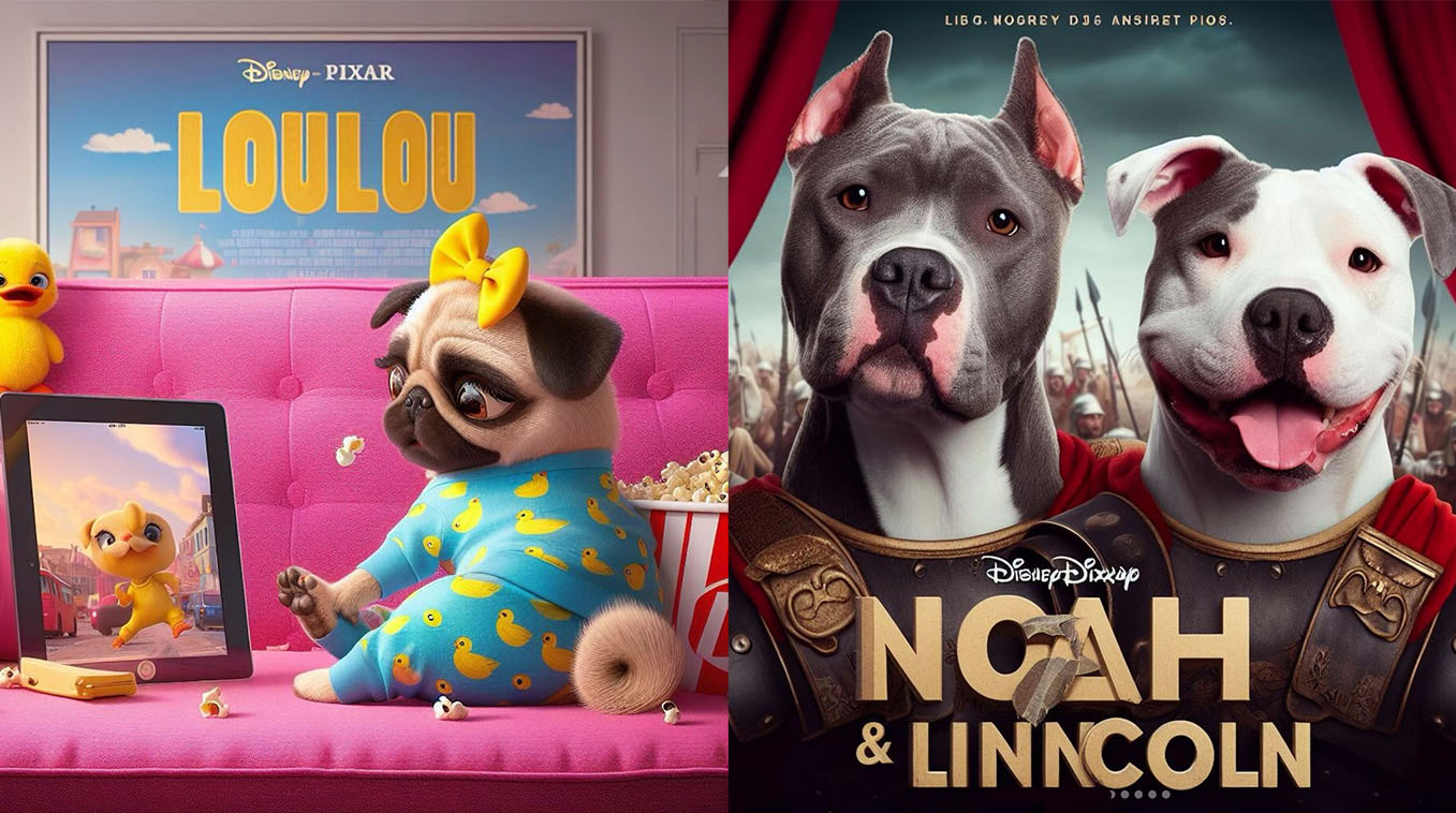 Disney Pixar AI Dog Trend Meme Template