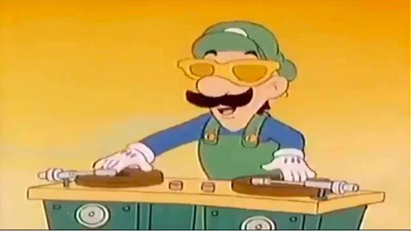 DJ Luigi Meme Template