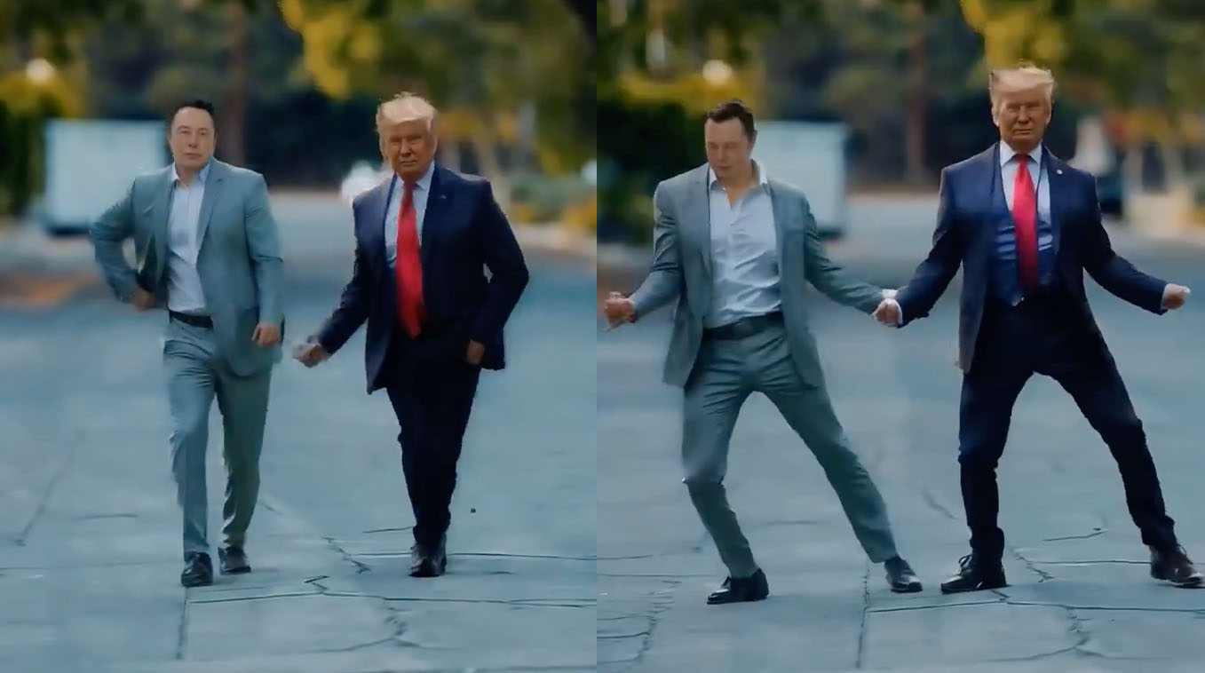 Donald Trump and Elon Musk's AI Dance Video Meme Template