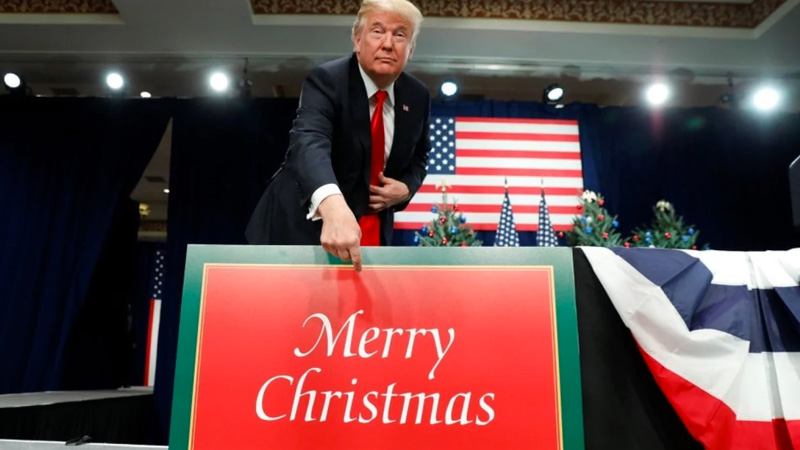 Donald Trump Merry Christmas Sign Meme Template