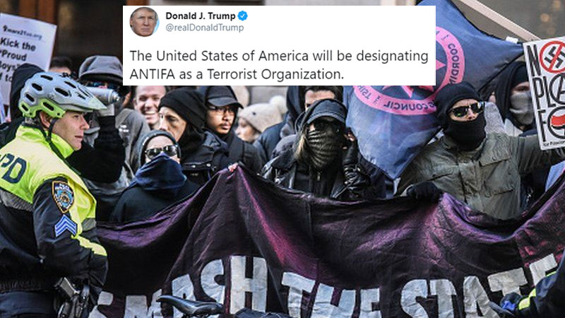 Donald Trump's Designation of Antifa as a Terrorist Organization Meme Template