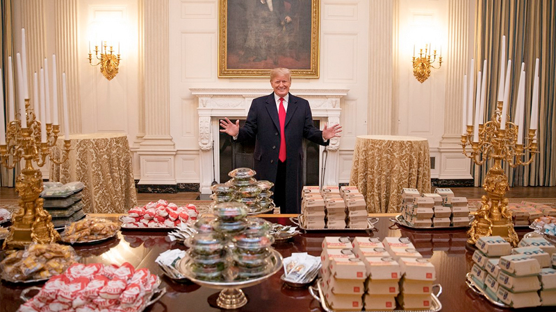 Donald Trump's "Hamberder" Dinner Meme Template
