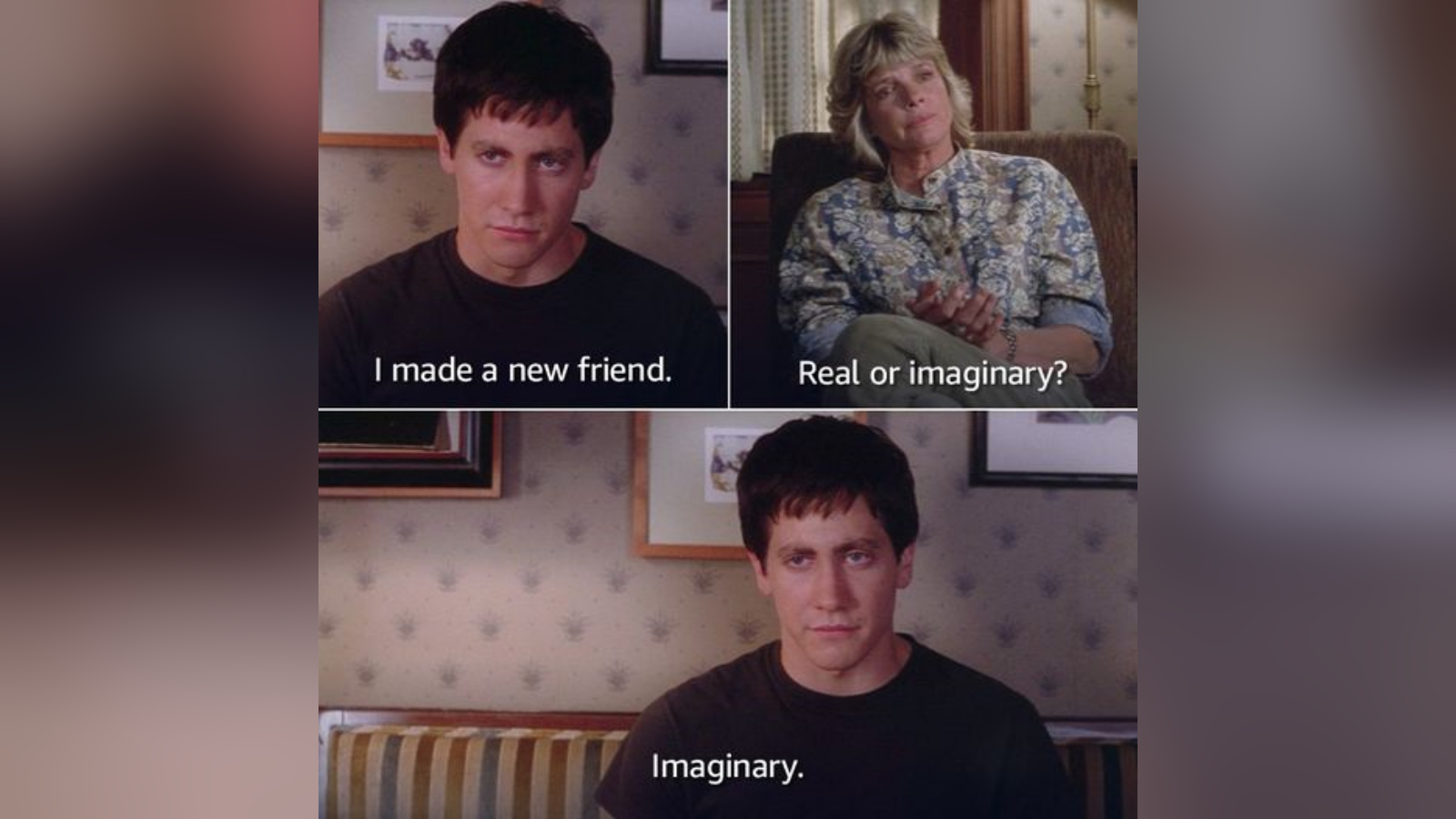 Donnie Darko's "I Made a New Friend" Meme Template