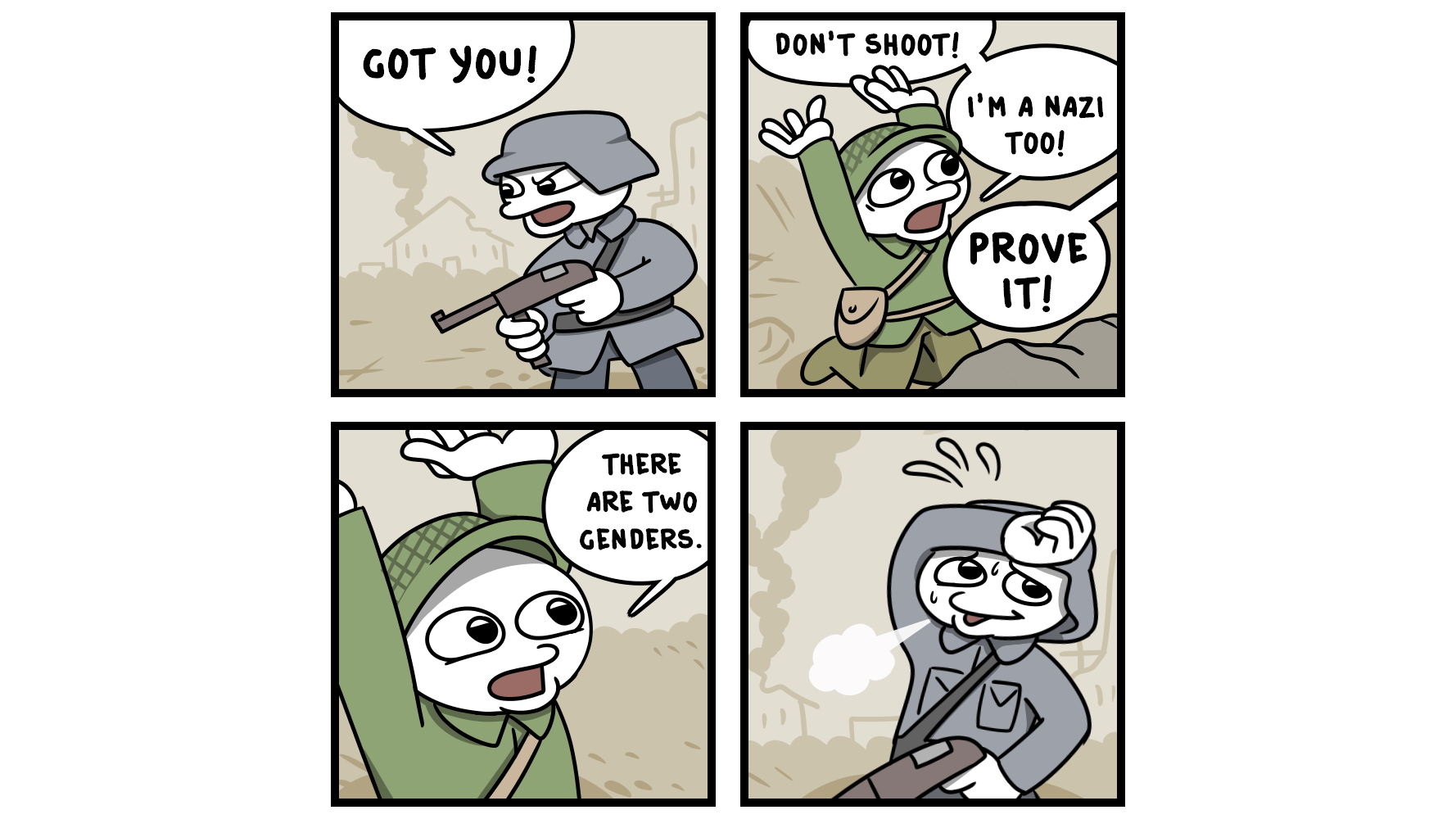 Don't Shoot, I'm a Nazi Too Meme Template