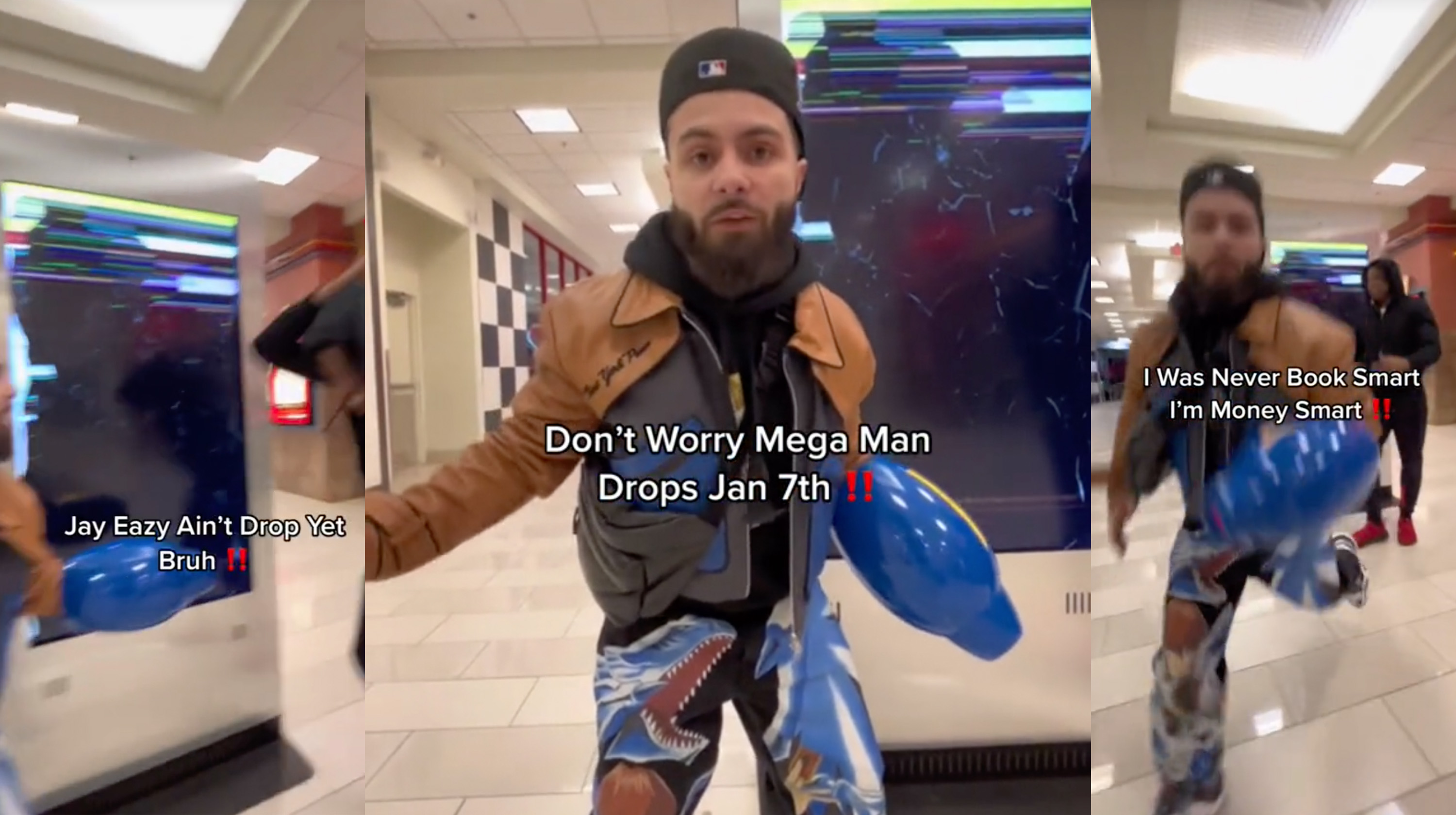 Don't Worry Mega Man Drops Jan 7th !! Listen !! I Was Never Book Smart I'm Money Smart Meme Template