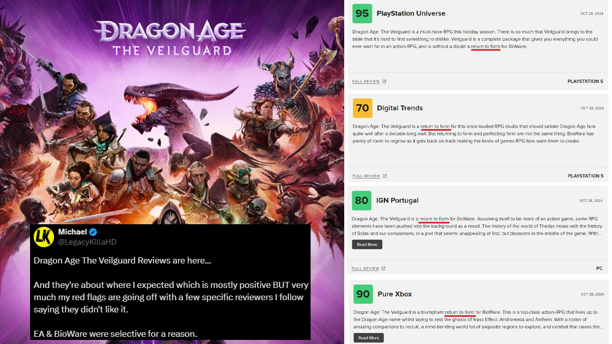 Dragon Age The Veilguard Reviews Controversy
