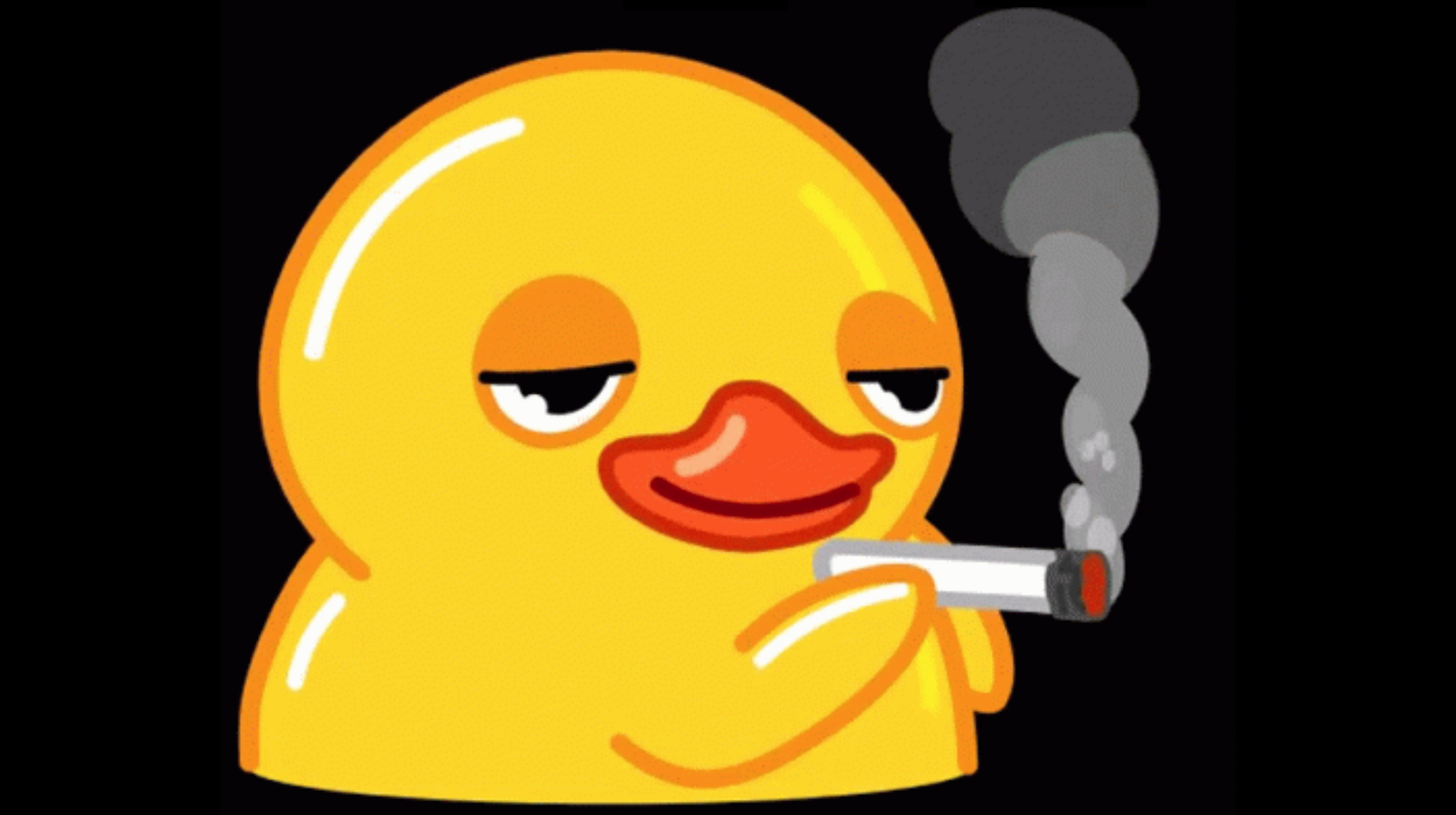 Duck Smoking GIF Meme Template