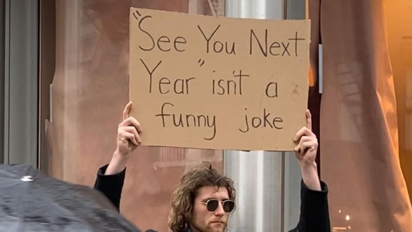 Dude With Sign Meme Template