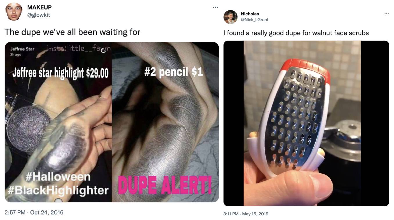 Dupe (Beauty Slang) / DOOP