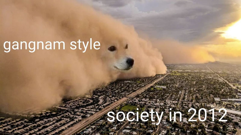 Dust Storm Dog Meme Template