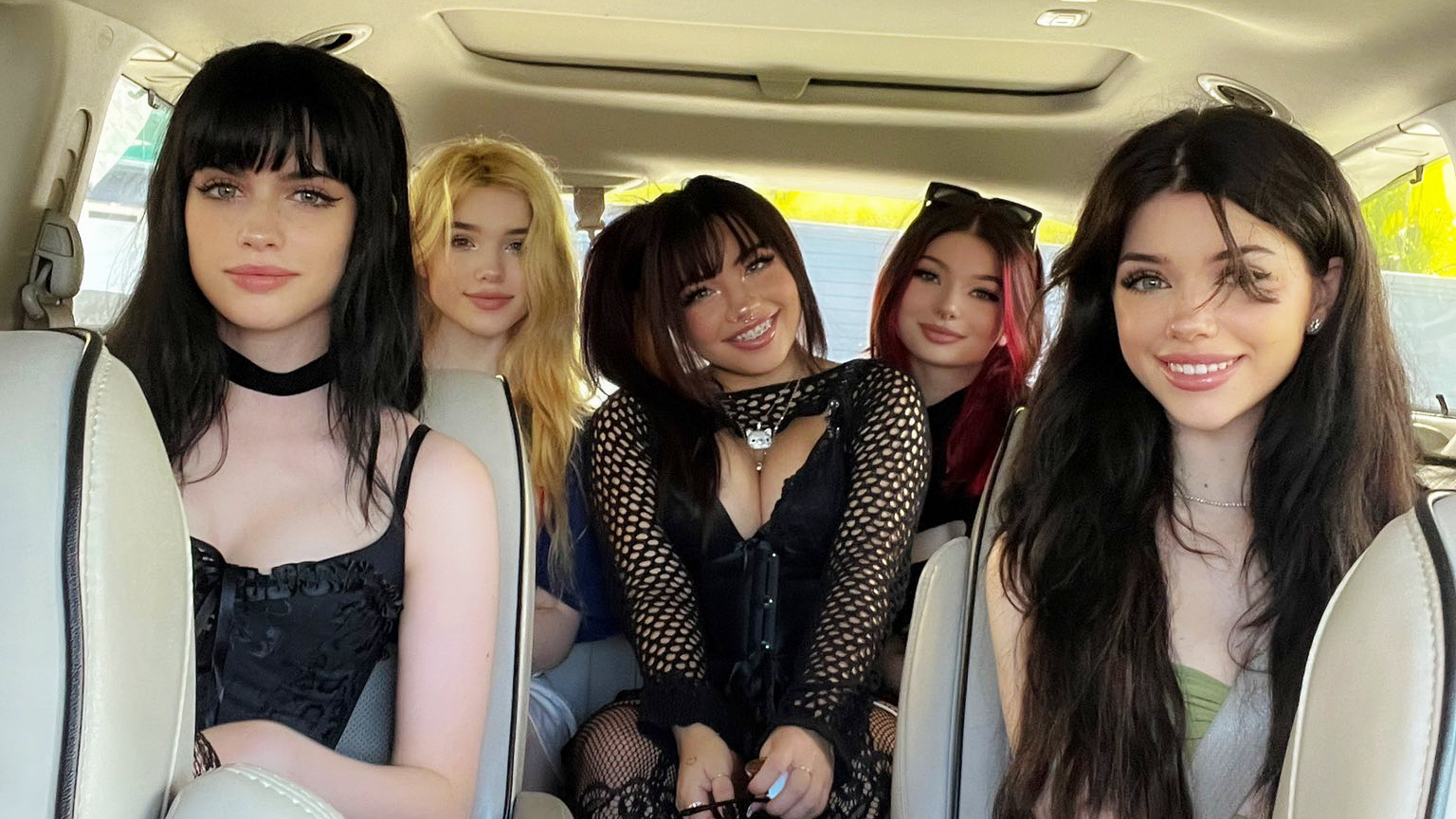 E-Girls In a Car Meme Template