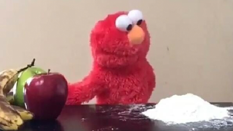 Elmo Choosing Cocaine