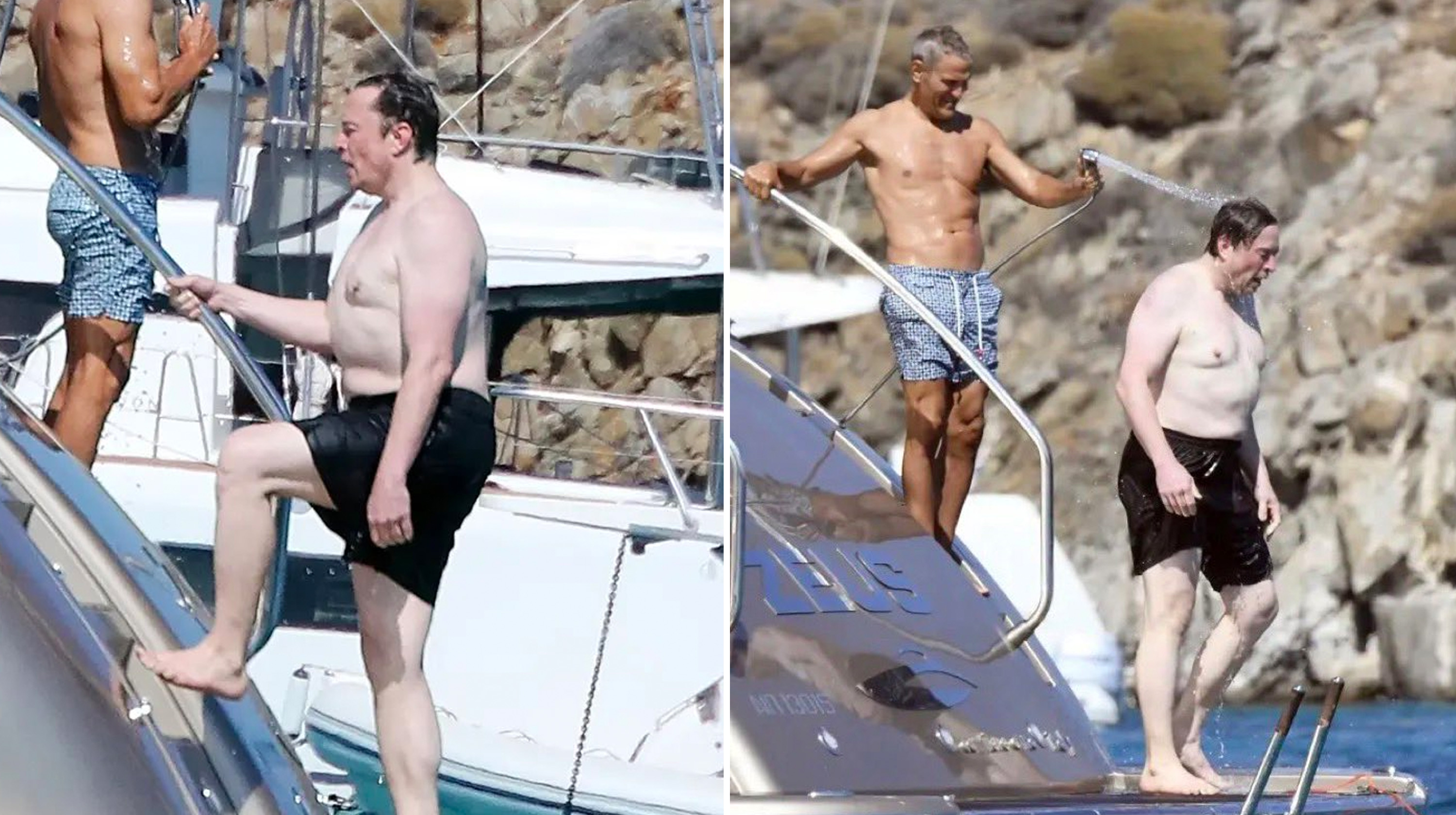 Elon Musk Shirtless on a Yacht in Mykonos