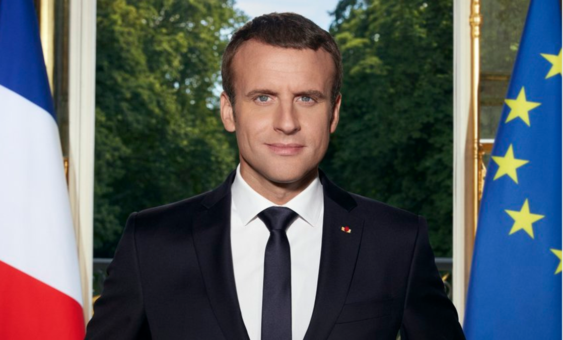 Emmanuel Macron's Official Portrait Photoshop Battle Meme Template