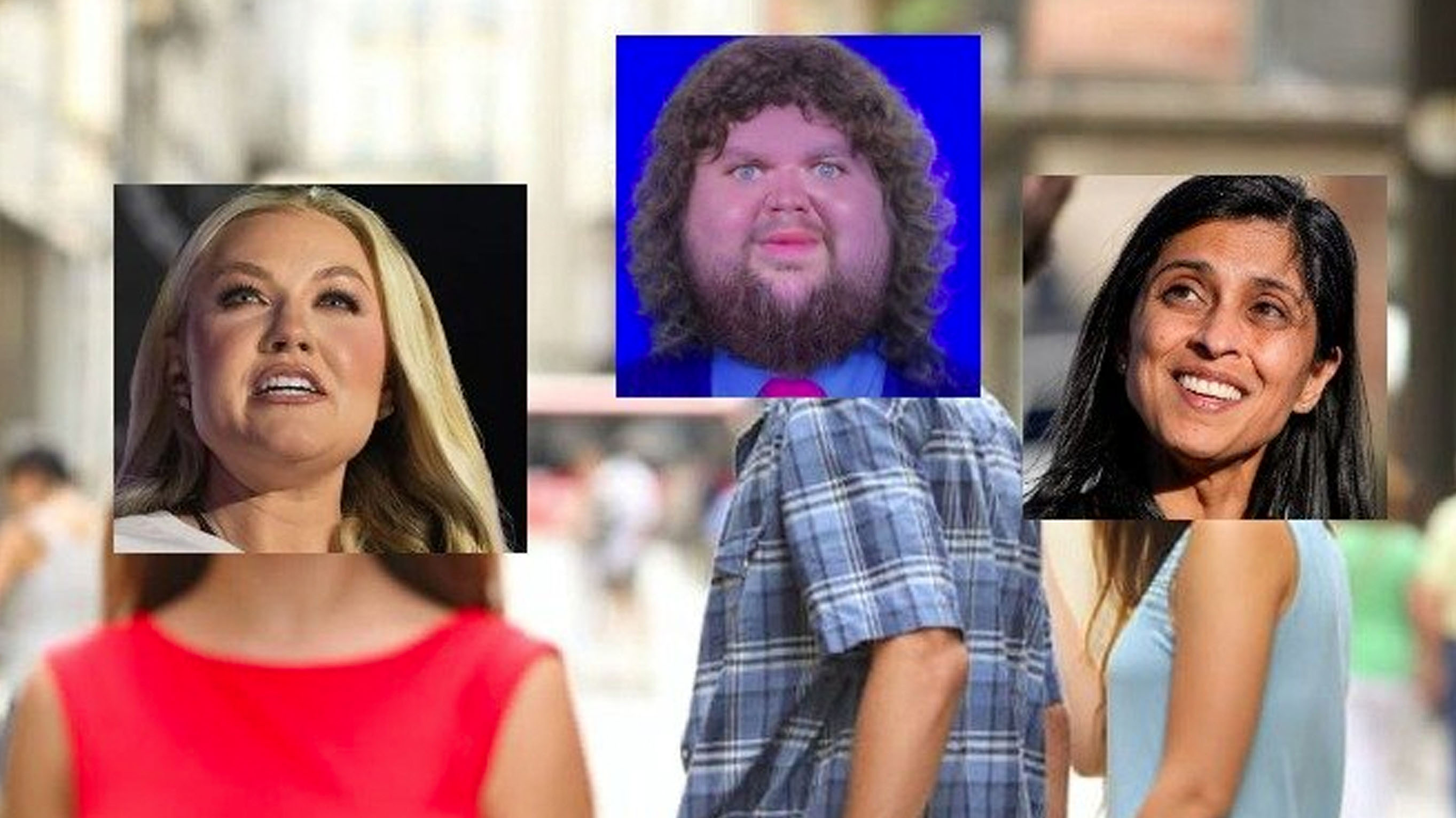 Erika Kirk and J.D. Vance Romance Rumors Meme Template