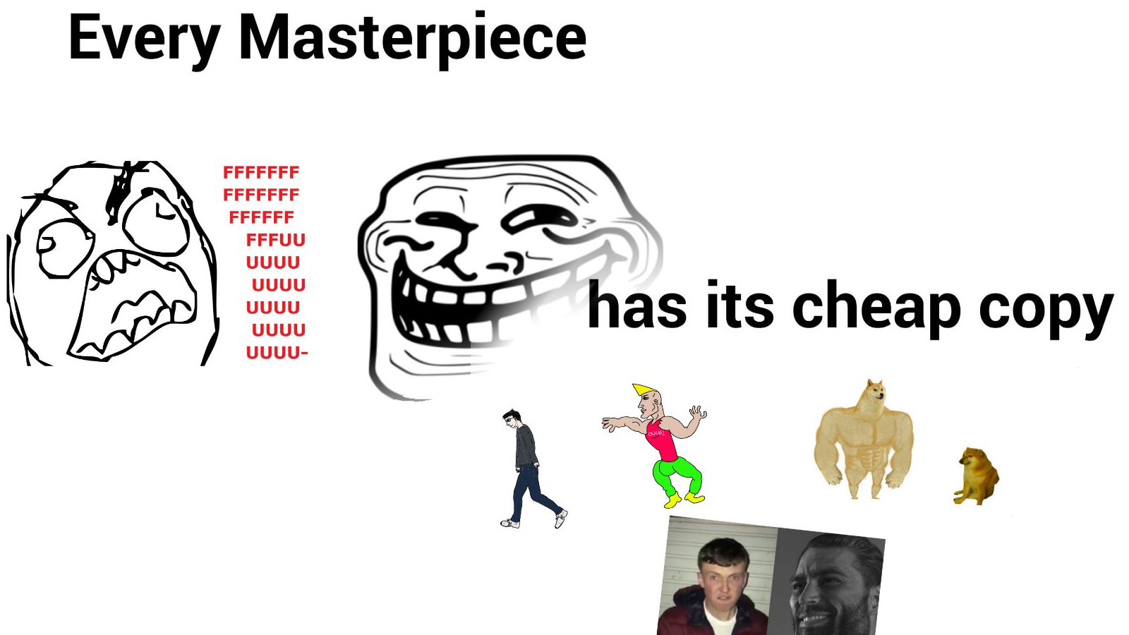 Every Masterpiece Has Its Cheap Copy Meme Template