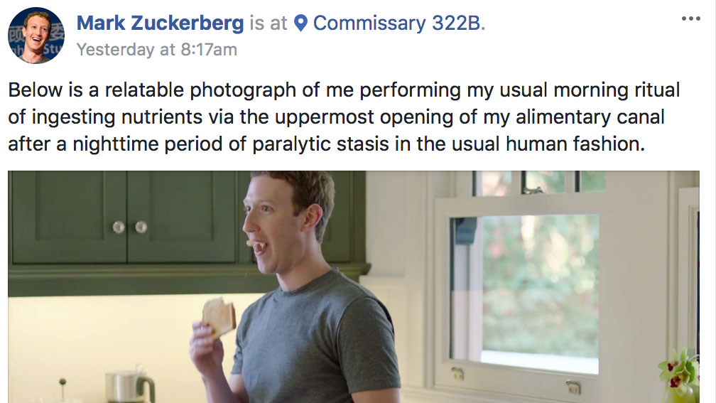 Fake Mark Zuckerberg Facebook Posts Meme Template