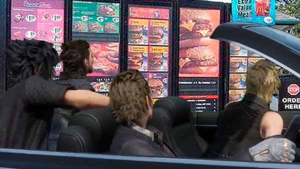 FFXV Car Driving Meme Template