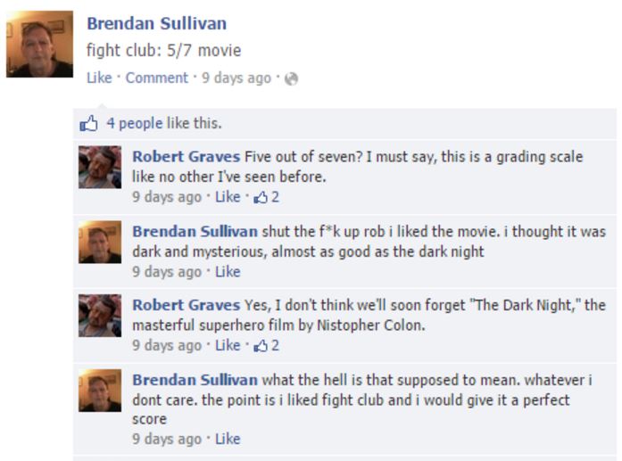 Fight Club: 5/7 Movie Meme Template