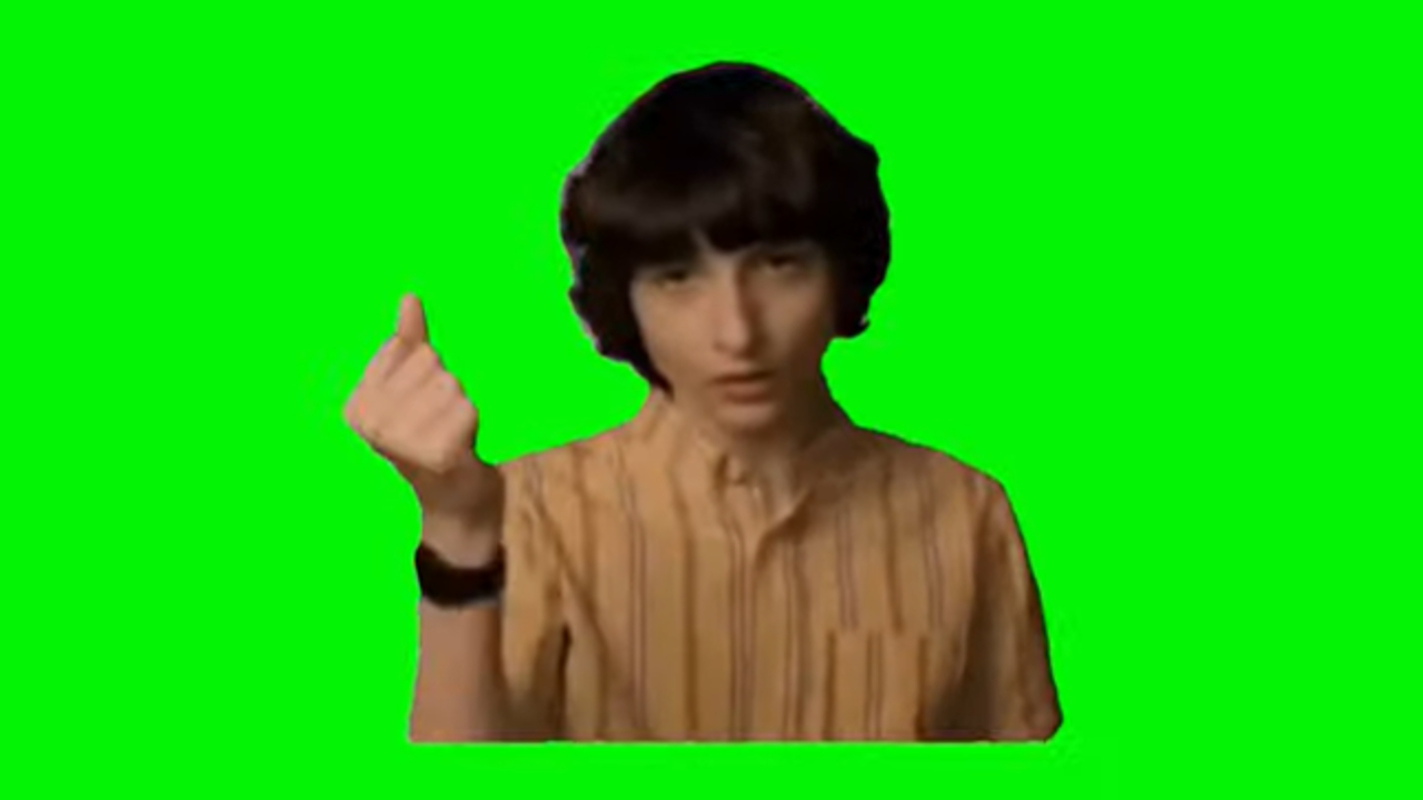 Finn Wolfhard Snapping Meme Template
