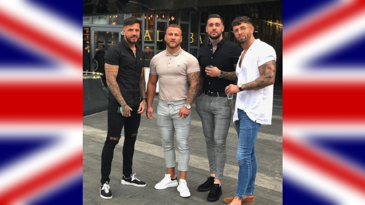 Four Lads In Jeans Meme Template