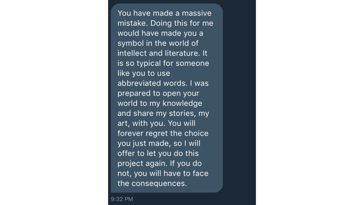 Free Art Copypasta (You Have Made A Massive Mistake)