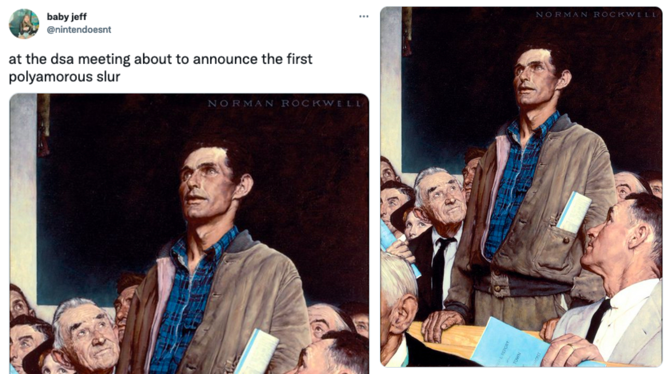 Freedom of Speech (Norman Rockwell Painting) Meme Template