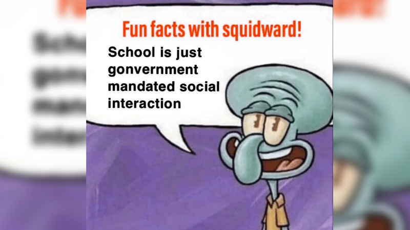 Fun Facts with Squidward Meme Template