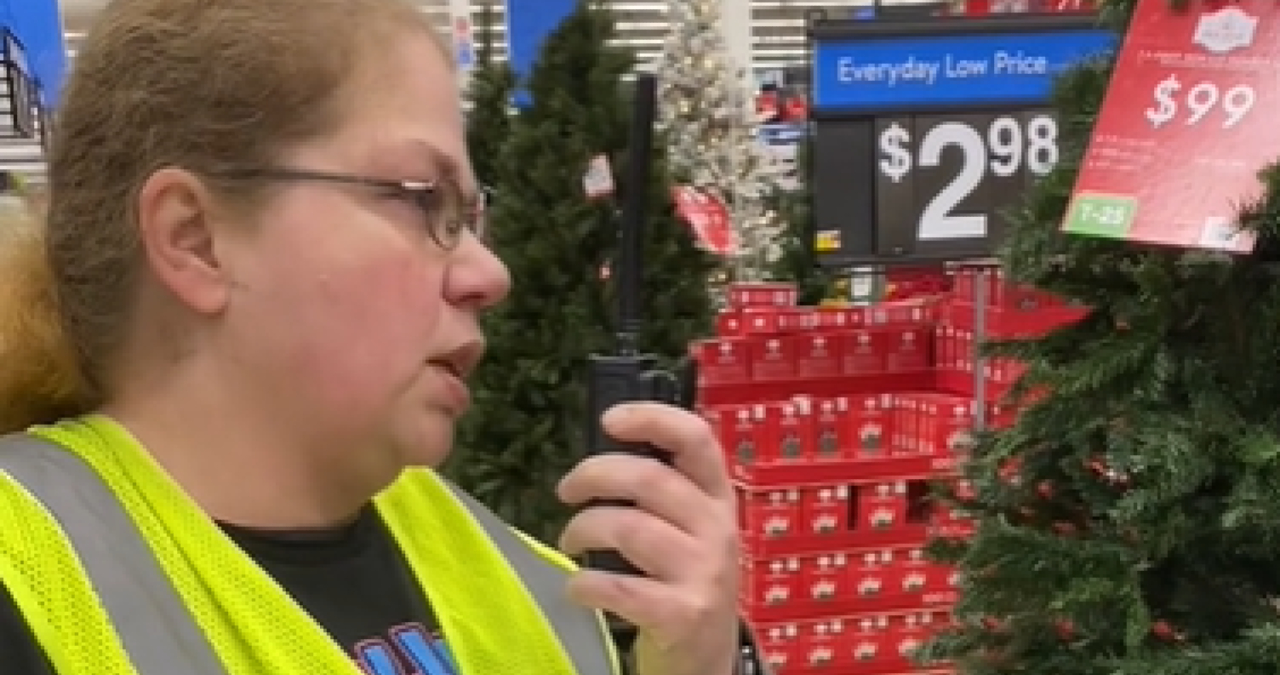 Gail Lewis, Walmart Associate, Signing Out Meme Template