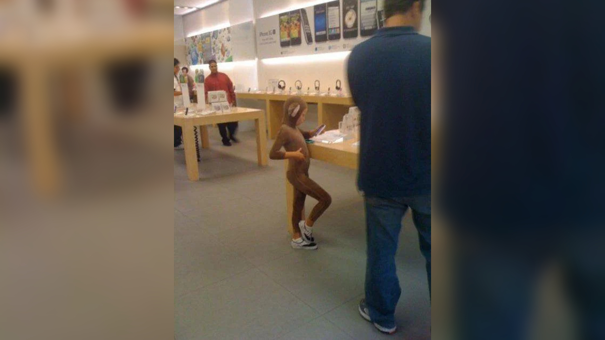 Gay Little Monkey Boy At Apple Store