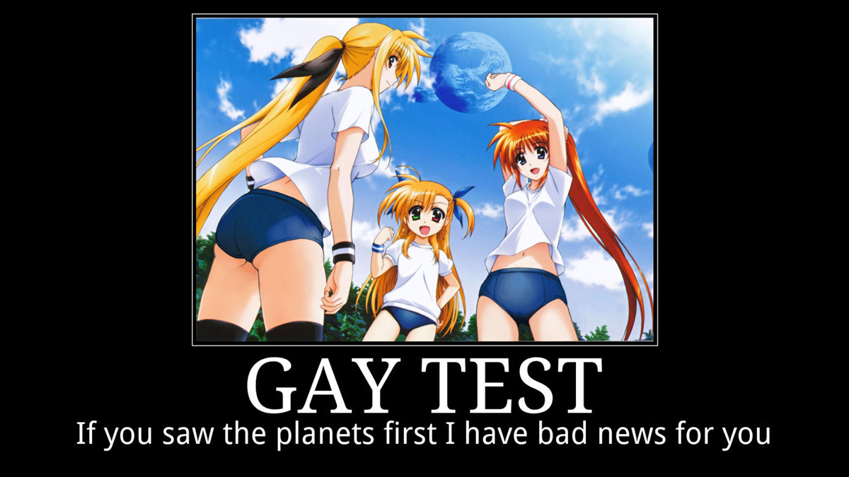 Gay Test (Demotivational Posters) Meme Template